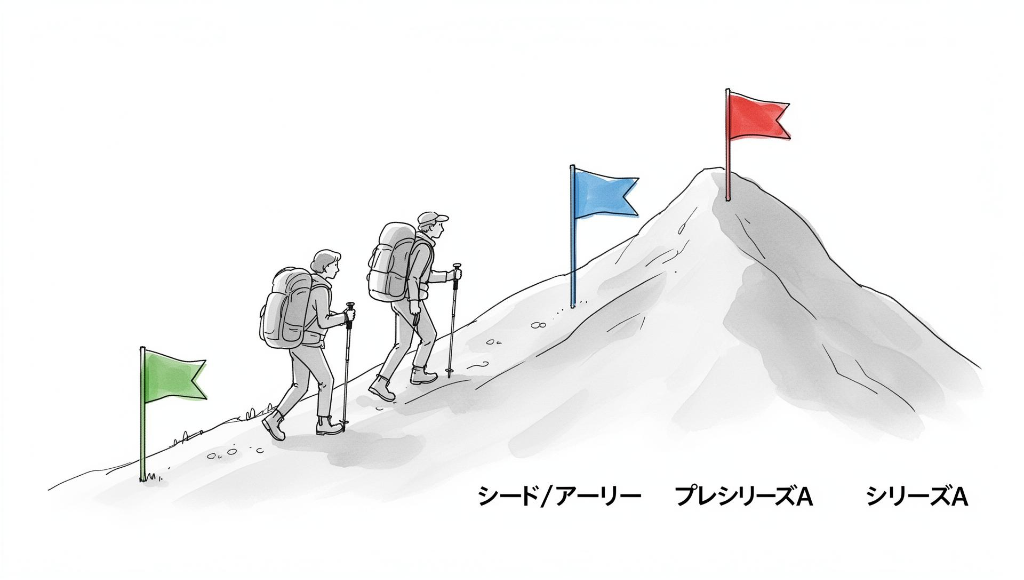 Hiking team illustration